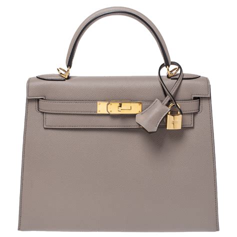 hermes kelly gris asphalte|HERMES Epsom Kelly Sellier 28 Gris Asphalte .